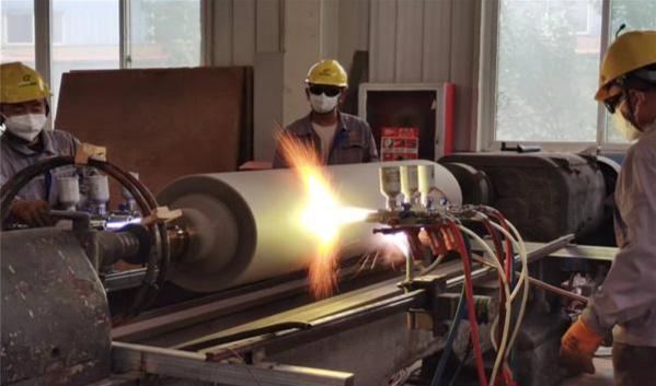 Oxyacetylene flame spray welding (welding) method